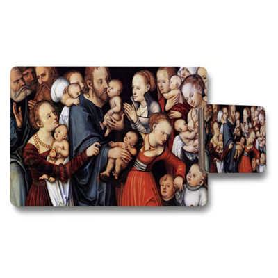 B&Q -  Placemat And Coaster Set Featuring Renaissance Masterpiece