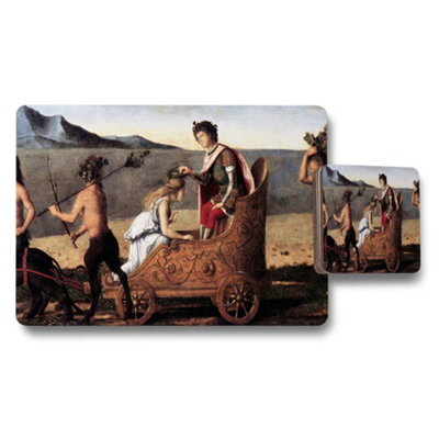 Benjamin Tate Design Placemat And Coaster Set Featuring Classic Carriage Painting from B&Q