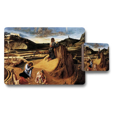 Benjamin Tate Design Classic Landscape Painting Placemat And Coaster Set For Dining from B&Q