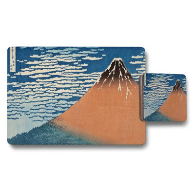 Benjamin Tate Design Mount Fuji Placemats And Coaster Set With Japanese Artwork from B&Q