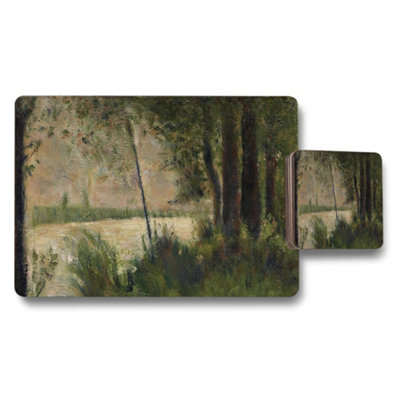 B&Q -  Impressionist Lake Landscape Placemat And Coaster Set