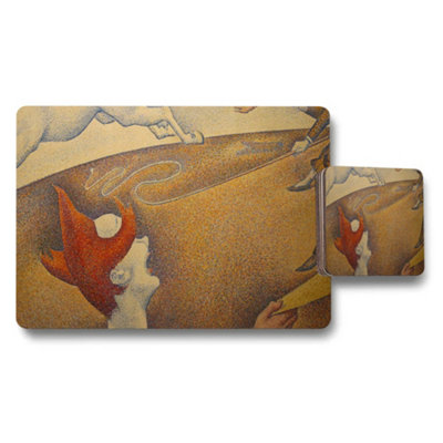 B&Q -  Abstract Art Placemat And Coaster Set For Dining Table