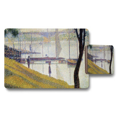 B&Q -  Impressionist River Landscape Placemat And Coaster Set