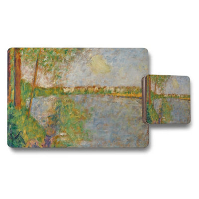 B&Q -  Impressionist River Landscape Placemat And Coaster Set