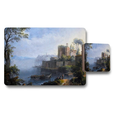 Benjamin Tate Design Scenic Landscape Placemat And Coaster Set Featuring Classic Artwork from B&Q