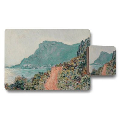 B&Q -  Impressionist Coastal Landscape Placemat And Coaster Set Home Decor