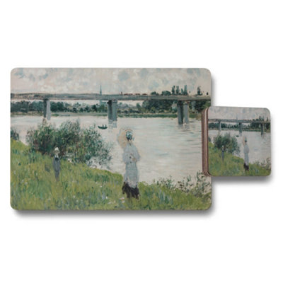 B&Q -  Impressionist River Landscape Placemat And Coaster Set