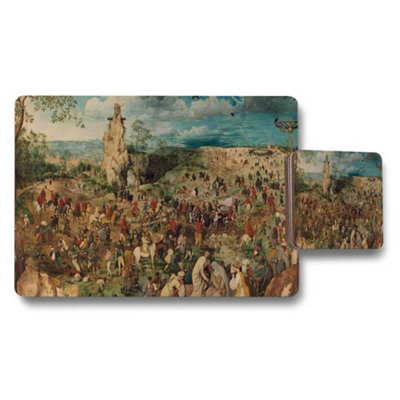 B&Q -  Historic Crowd Scene Placemats And Coasters Set Art Print