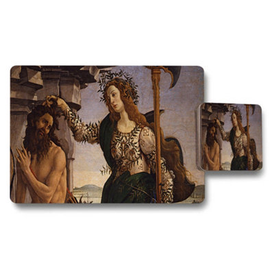 B&Q -  Classical Mythology Placemat And Coaster Set With Artwork