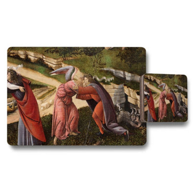 Benjamin Tate Design Medieval Religious Art Placemats And Coaster Set For Dining from B&Q