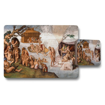 Benjamin Tate Design Artistic Placemat And Coaster Set With Classical Nude Scene from B&Q