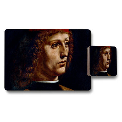 B&Q -  Classical Portrait Placemats And Coasters Set For Dining Table