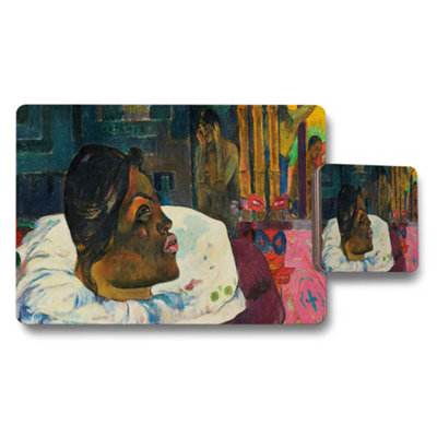 B&Q -  Artistic Woman Reclining Placemats And Coasters Set