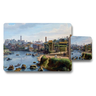 B&Q -  Cityscape River View Placemat And Coaster Set Artwork