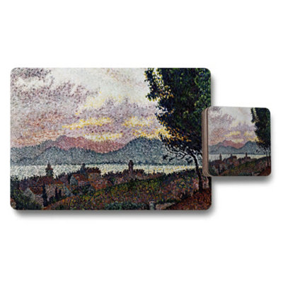 Benjamin Tate Design Impressionist Landscape Placemats And Coasters Set For Dining Table from B&Q