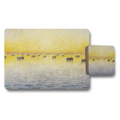 B&Q -  Sunset Harbor Coastal Boat Placemat And Coaster Set