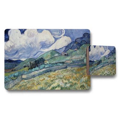 Benjamin Tate Design Placemat And Coaster Set Featuring Impressionist Landscape Artwork from B&Q