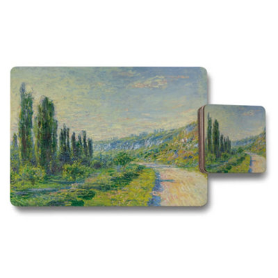 B&Q -  Impressionist Landscape Placemat And Coaster Set With Path Scene