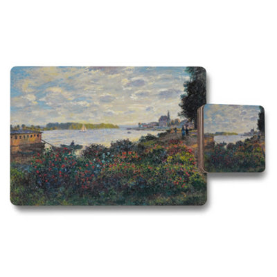 B&Q -  Impressionist Garden By The River Placemat And Coaster Set