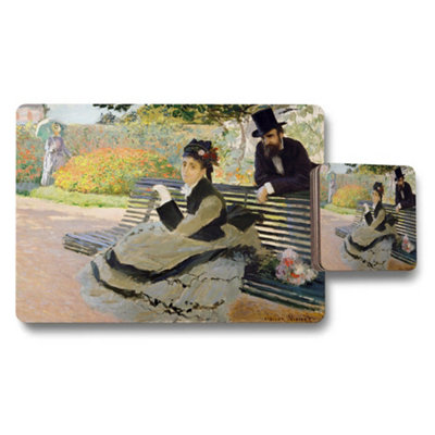 B&Q -  Impressionist Park Bench Scene Placemat And Coaster Set