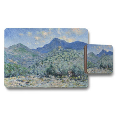 B&Q -  Impressionist Landscape Placemats And Coaster Set Mountain View