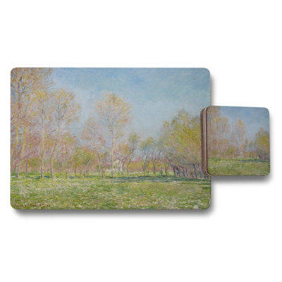 B&Q -  Impressionist Park Landscape Placemat And Coaster Set