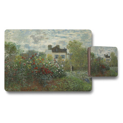 Benjamin Tate Design Garden Cottage Impressionist Placemat And Coaster Set from B&Q