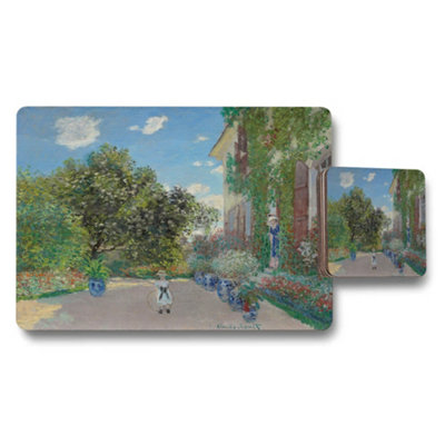 B&Q -  Impressionist Garden Scene Placemat And Coaster Set Artwork