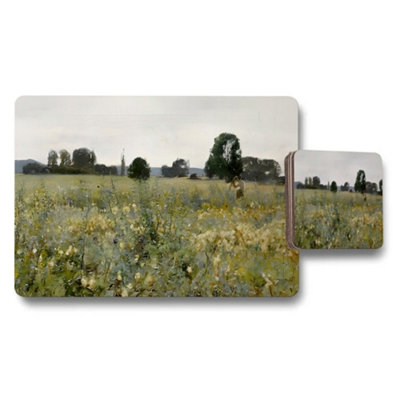 B&Q -  Meadow Field Floral Placemat And Coaster Set For Dining Table