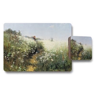B&Q -  Meadow Field Floral Placemats And Coasters Set For Dining Table