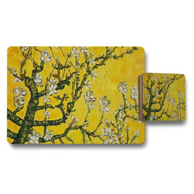 B&Q -  Van Gogh Almond Blossom Placemats And Coasters Set