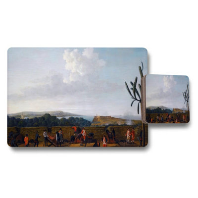 B&Q -  Historic Battlefield Landscape Placemats And Coaster Set Artwork