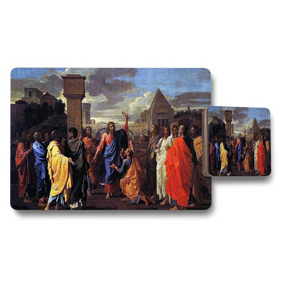 B&Q -  Religious Art Placemat And Coaster Set With Biblical Scene