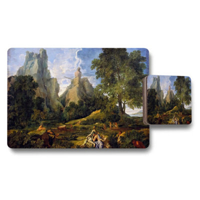 Benjamin Tate Design Scenic Landscape Placemats And Coasters Set With Classic Artwork from B&Q
