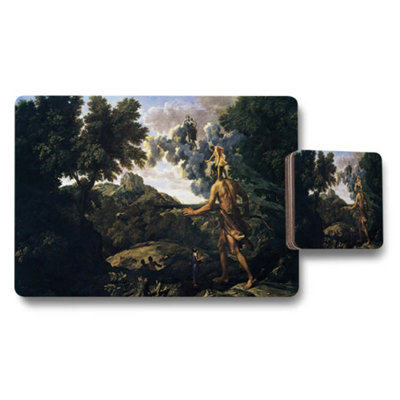 Benjamin Tate Design Placemat And Coaster Set Featuring Classic Landscape Painting from B&Q