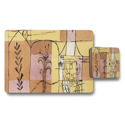 B&Q -  Abstract Art Placemat Coaster Set Modern Kitchen Decor