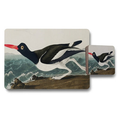 B&Q -  Frigate Bird Placemats And Coaster Set Ocean Wave Artwork