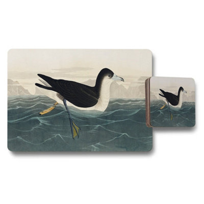 B&Q -  Albatross Themed Placemat And Coaster Set With Ocean Waves