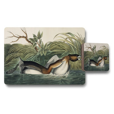 B&Q -  Duck And Marsh Scene Placemats And Coaster Set For Dining Table