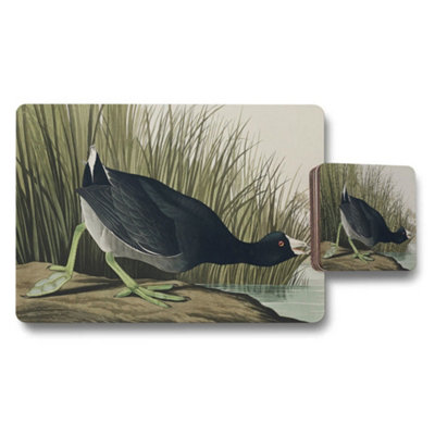 B&Q -  Bird Illustration Placemat And Coaster Set For Dining Table