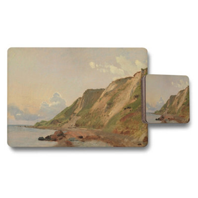 Benjamin Tate Design Coastal Cliff Seascape Placemats And Coaster Set Collection from B&Q