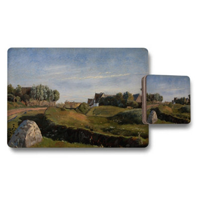 Benjamin Tate Design Landscape Scenic Placemat And Coaster Set For Table Decor from B&Q