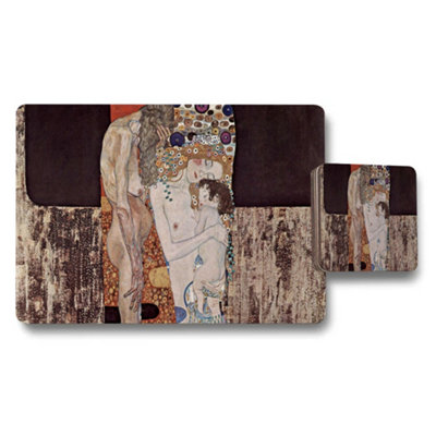 Benjamin Tate Design Klimt The Kiss Placemats And Coaster Set For Dining Tables from B&Q