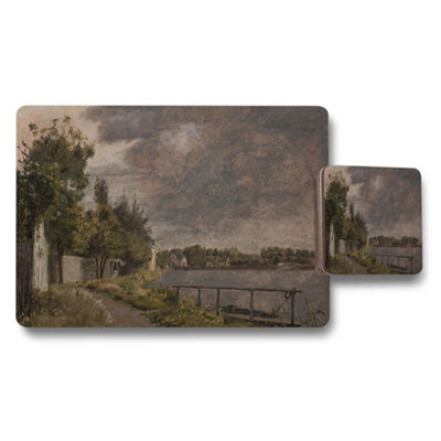 B&Q -  River Landscape Placemat And Coaster Set For Dining