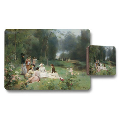 B&Q -  Impressionist Picnic In The Park Placemat And Coaster Set
