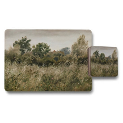 B&Q -  Pastoral Landscape Placemat And Coaster Set For Dining Table