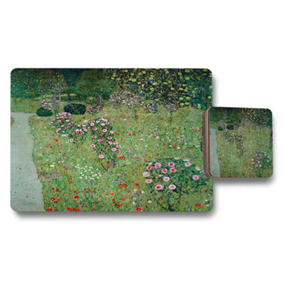 B&Q -  Impressionist Garden Flowers Placemat And Coaster Set