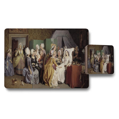 B&Q -  Victorian Scene Placemat And Coaster Set For Dining Table