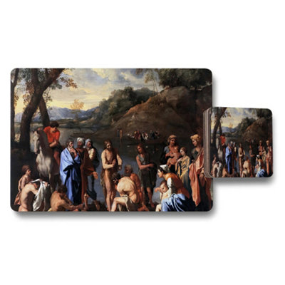 Benjamin Tate Design Placemat And Coaster Set Featuring A Classical Painting from B&Q