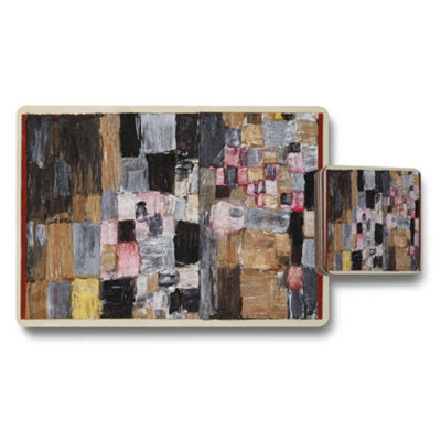 B&Q -  Abstract Mosaic Placemats And Coaster Set With Colorful Blocks